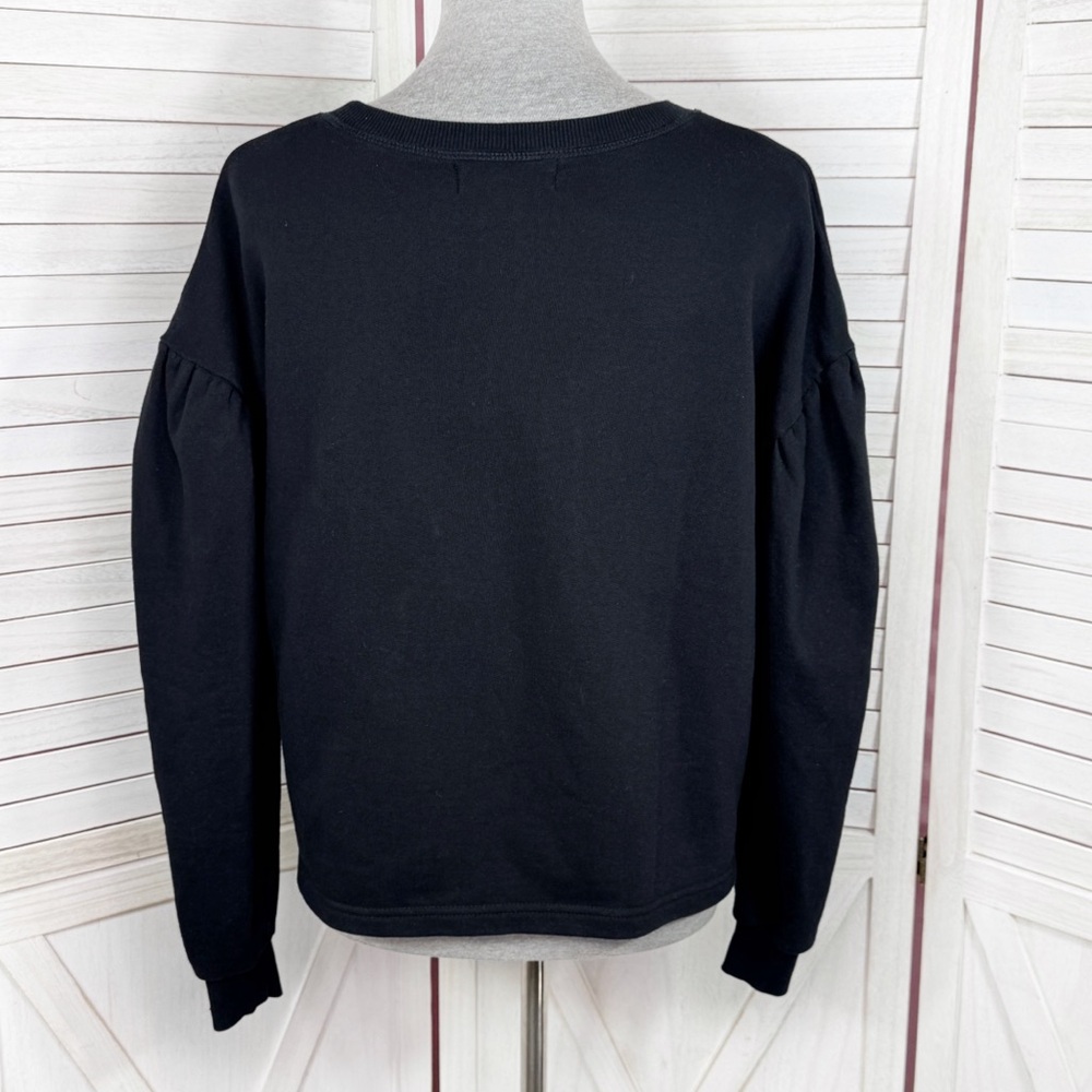 Jack & Rae Embroidered‎ Floral Cropped Sweatshirt Black XS - Picture 4 of 11
